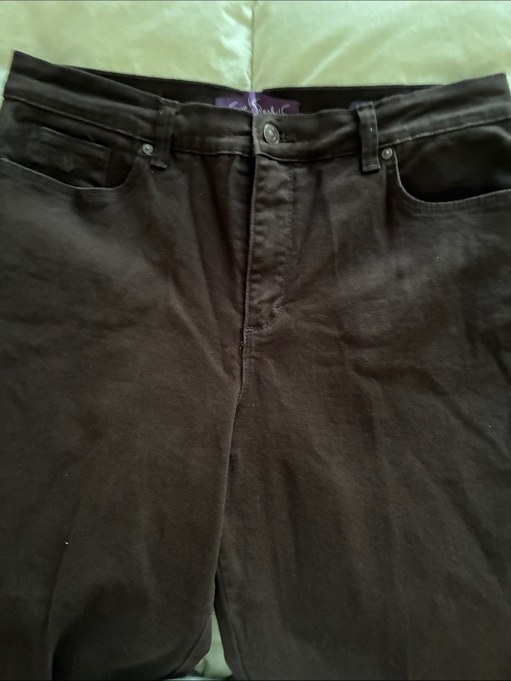 Gloria Vanderbilt Straight Leg Women's Pants in Dark Brown